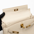 Hermes Kelly 25 Togo Craie GHW