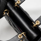 DIOR SMALL MY ABC LADY DIOR LAMBSKIN BLACK GHW