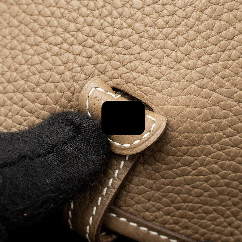 Hermes Mini Evelyne Clemence Etoupe GHW
