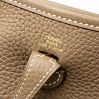 Hermes Mini Evelyne Clemence Etoupe GHW