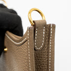 Hermes Mini Evelyne Clemence Etoupe GHW