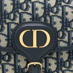 DIOR BOBBY EAST-WEST BAG BLUE OBLIQUE JACQUARD GHW