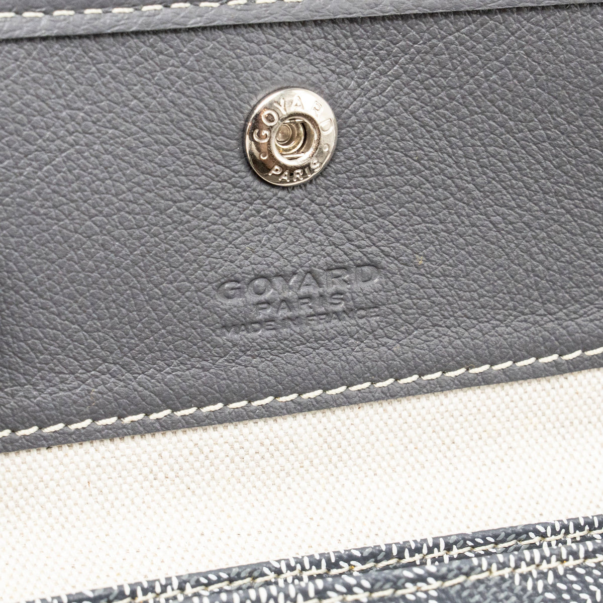 GOYARD SAINT LOUIS PM TOTE GOYARDLINE CANVAS GREY SHW