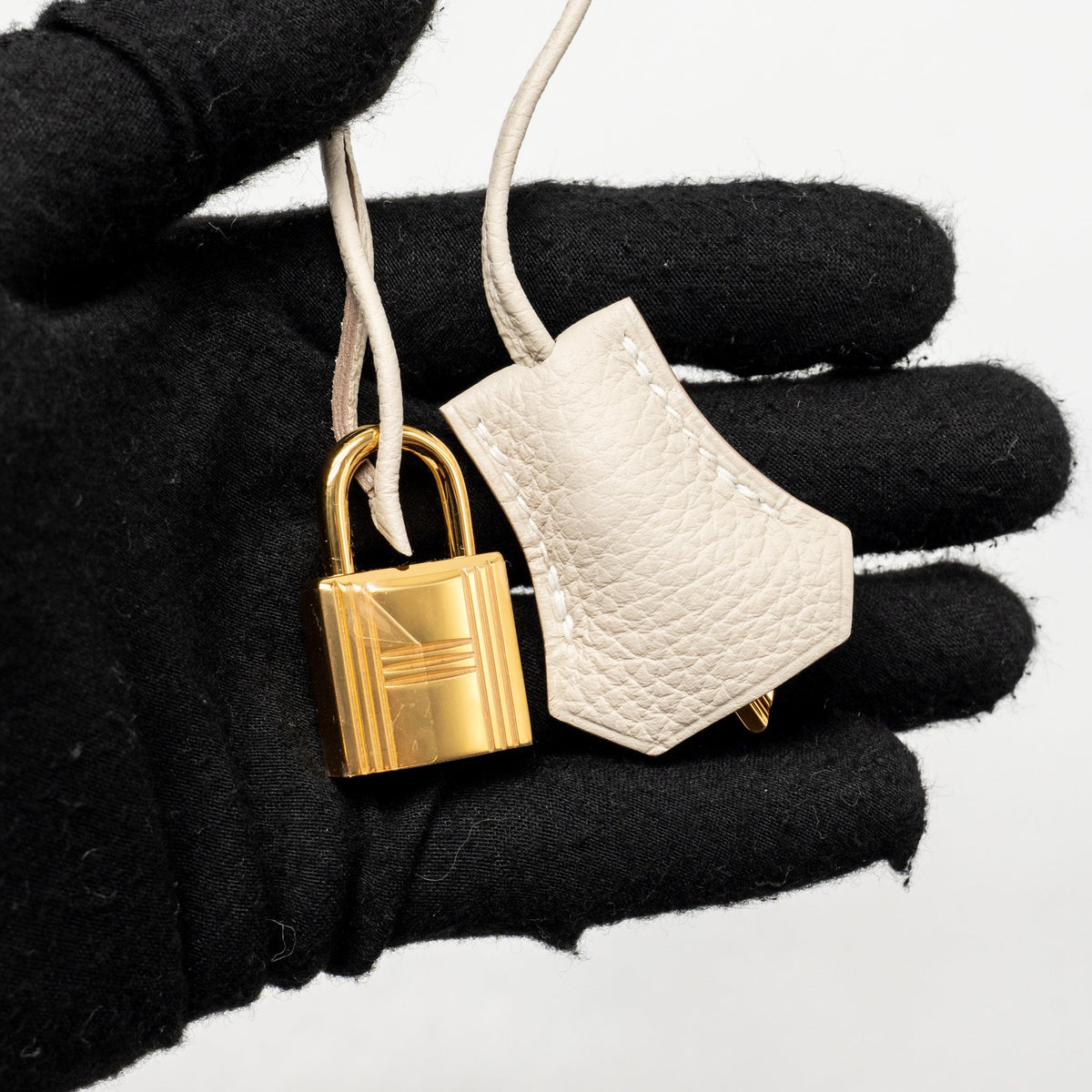Hermes Kelly 25 Togo Craie GHW