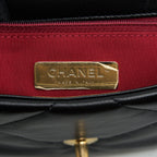CHANEL SMALL 19 BAG GOATSKIN BLACK WITH GOLD/SLIVER HARDWARE