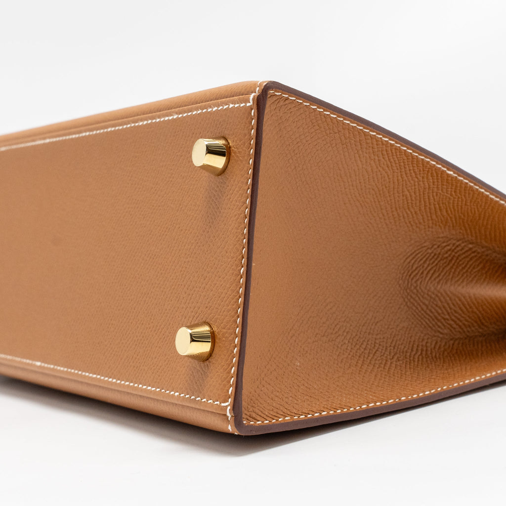 Hermes Kelly 25 Epsom Gold GHW