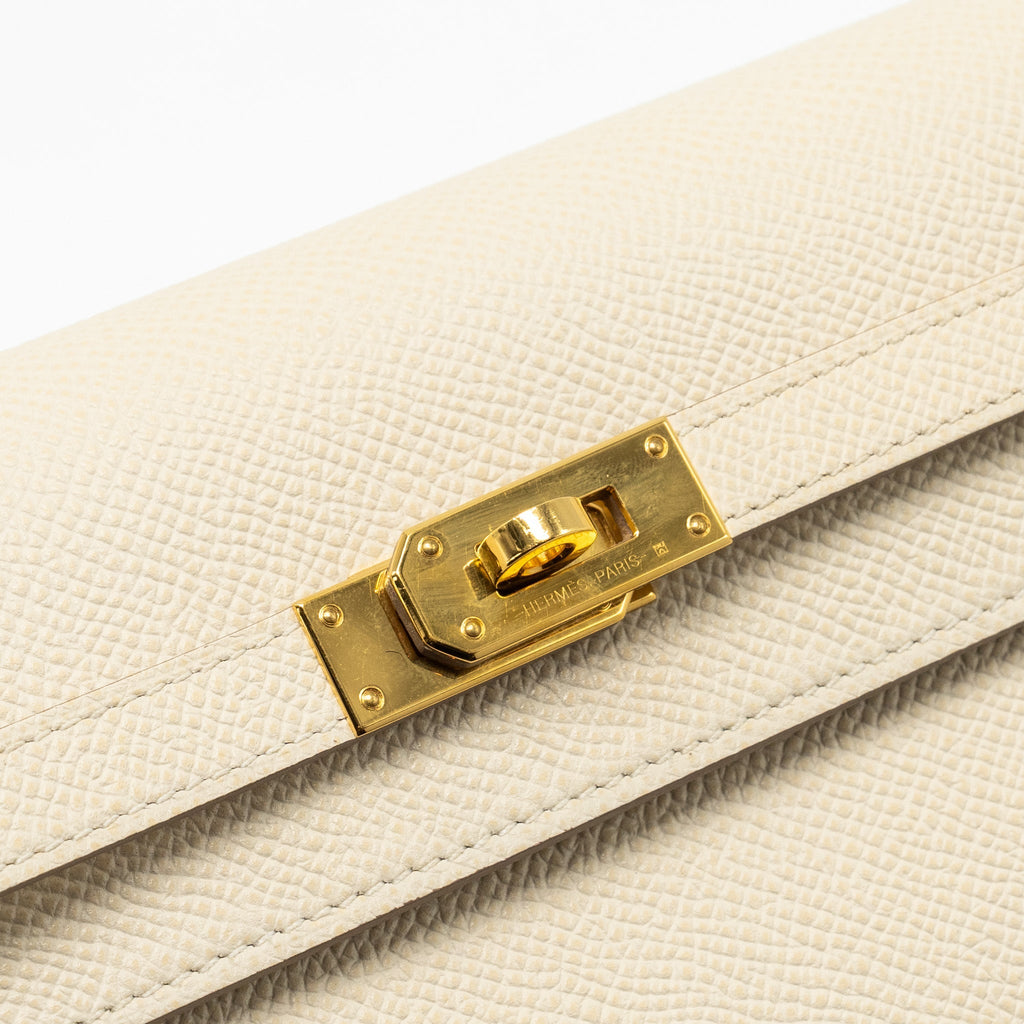 Hermes classic Kelly To Go epsom craie GHW