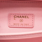 Chanel Chain Top Handle Mini Vanity Case Lambskin Pink GHW (Microchip)