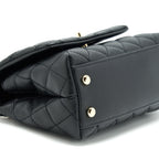 CHANEL MINI COCO HANDLE 20CM CAVIAR BLACK WITH LGHW