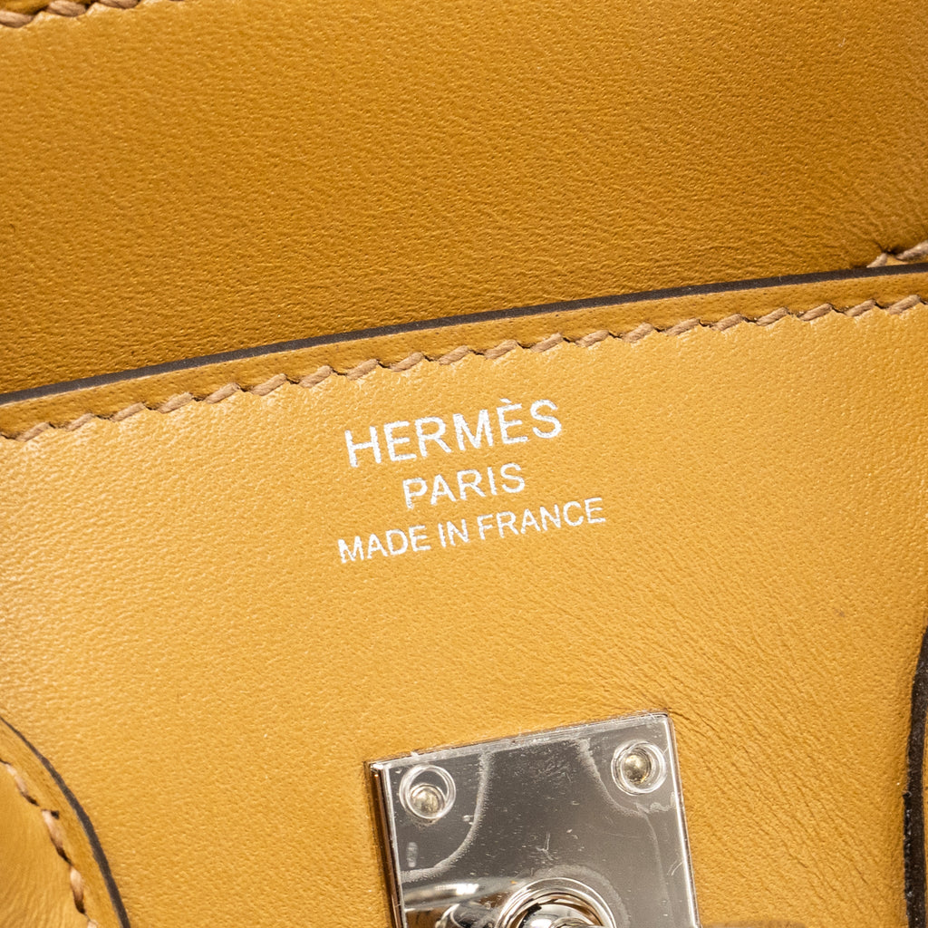 Hermes Birkin 25 Tadelakt Leather Poussiere SHW