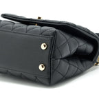 CHANEL MINI COCO HANDLE 20CM CAVIAR BLACK WITH LGHW