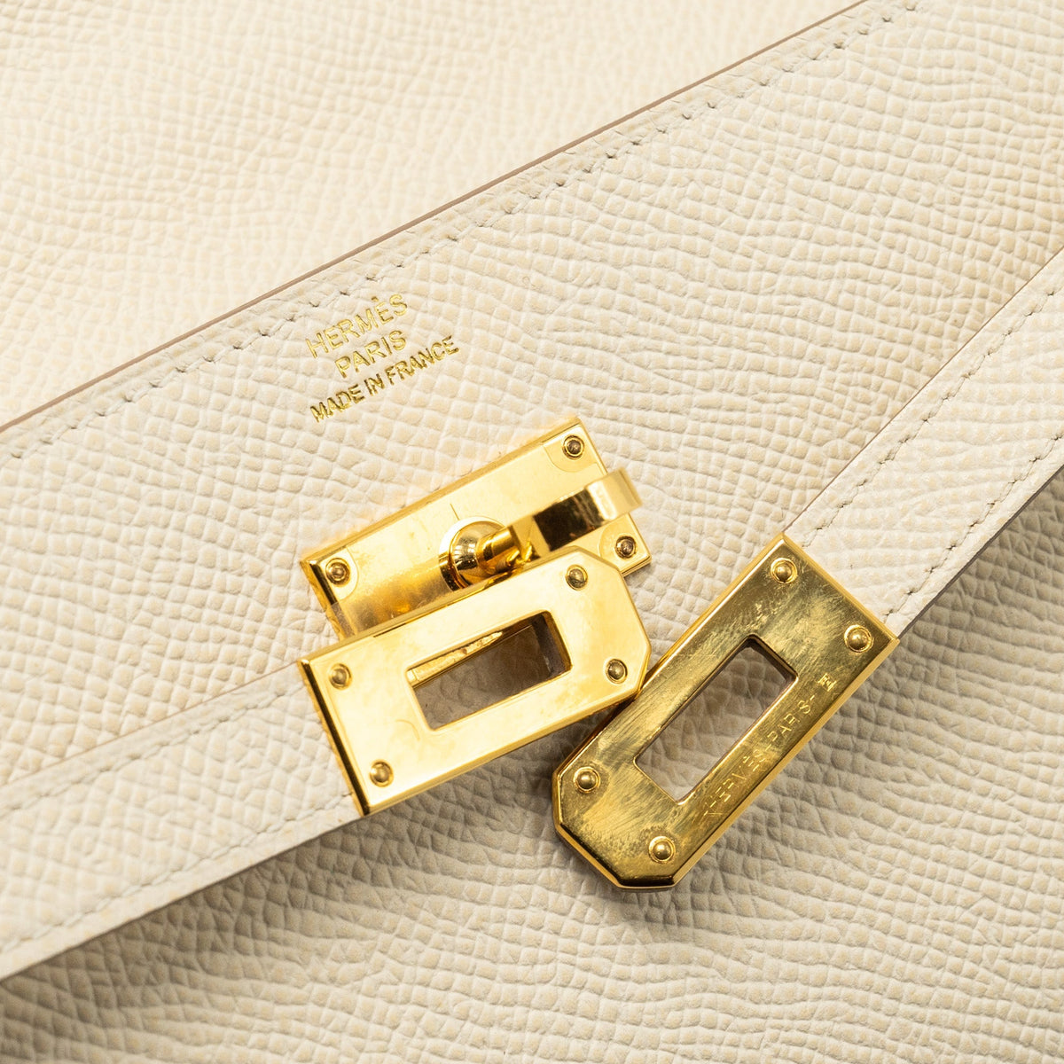 Hermes classic Kelly To Go epsom craie GHW