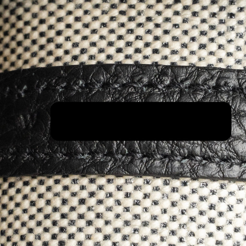 HERMES GARDEN PARTY 23 CANVAS/NEGONDA ECRU-BLACK/BLACK SHW