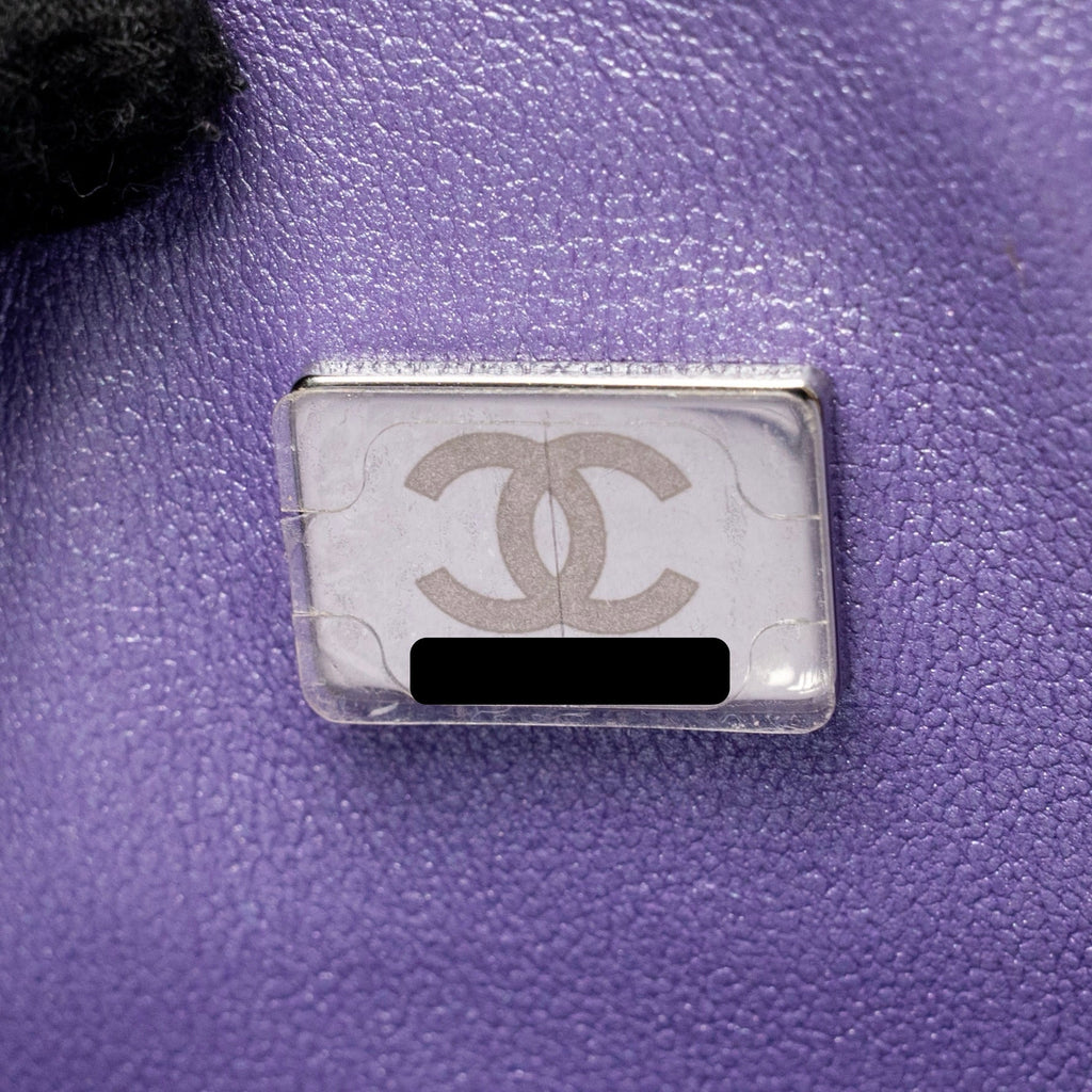 Chanel Medium Classic Double Flap Bag Lambskin IRIDESCENT Purple SHW (Microchip)