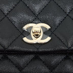 CHANEL MINI COCO HANDLE 20CM CAVIAR BLACK WITH LGHW