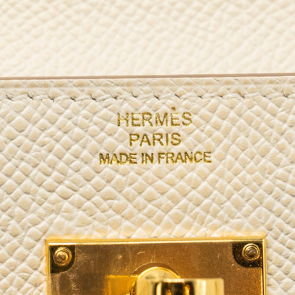 Hermes classic Kelly To Go epsom craie GHW