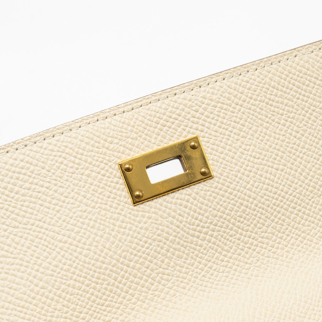 Hermes classic Kelly To Go epsom craie GHW