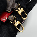LOUIS VUITTON ALMA BB LIMITED EDITION VERNI MIROIR PATENT RED/MONOGRAM CANVAS GHW