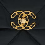 CHANEL MEDIUM 19 BAG GOATSKIN BLACK MULTICOLOUR HARDWARE