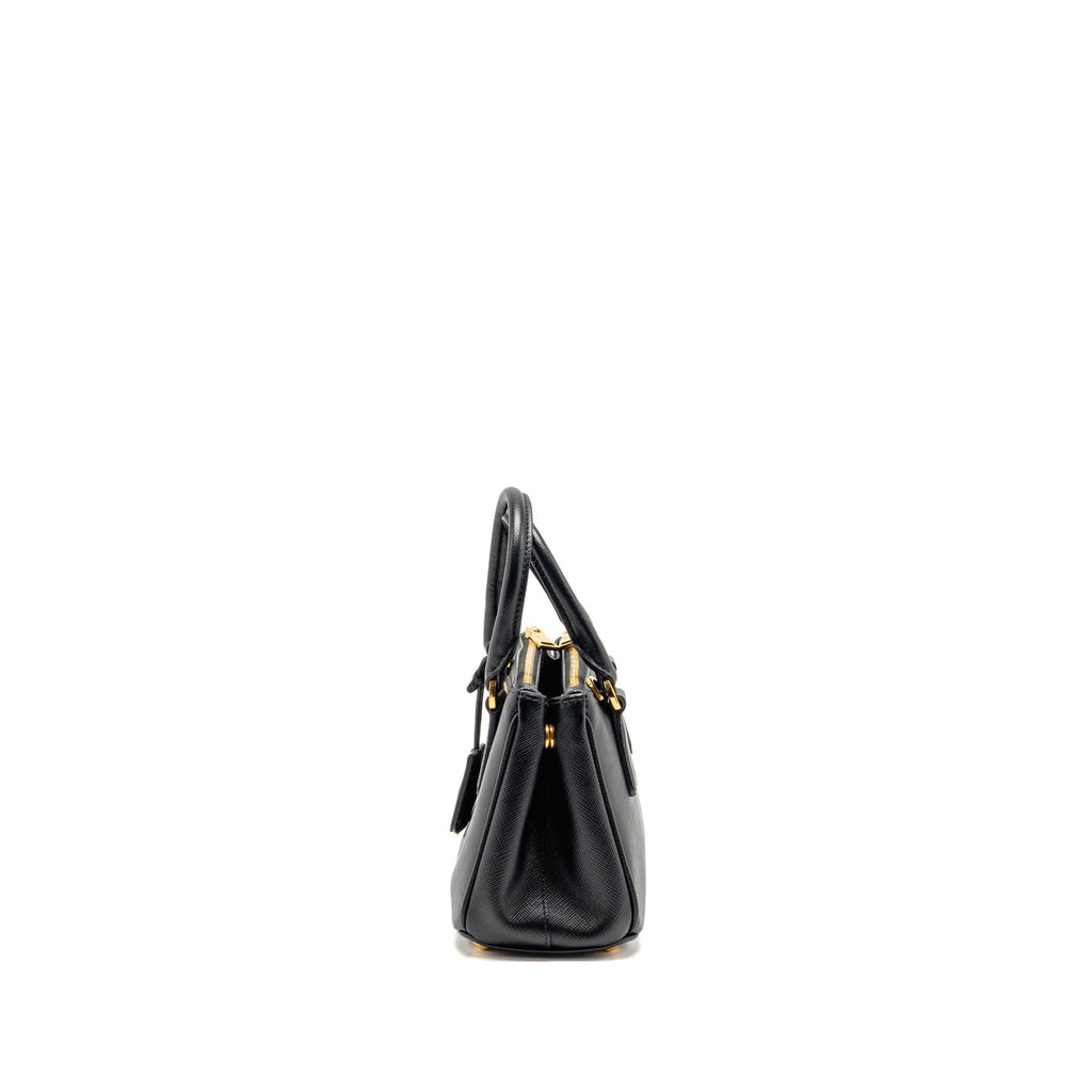 Prada Micro Galleria Bag Saffiano Leather Black GHW