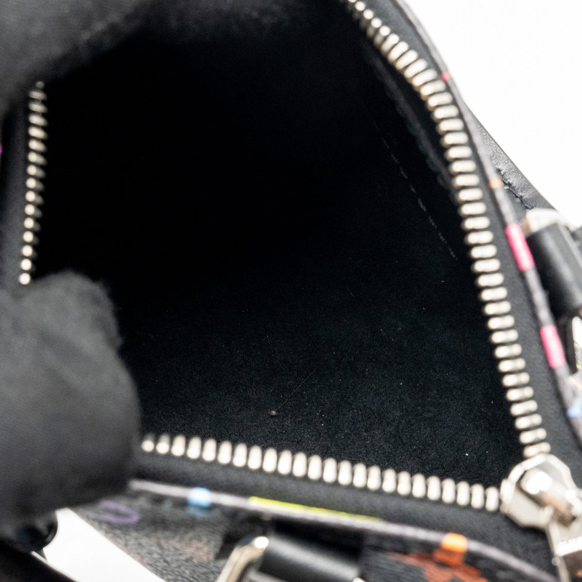 LOUIS VUITTON X TAKASHI MURAKAMI NANO SPEEDY MULTICOLOURED MONOGRAM CANVAS BLACK SHW