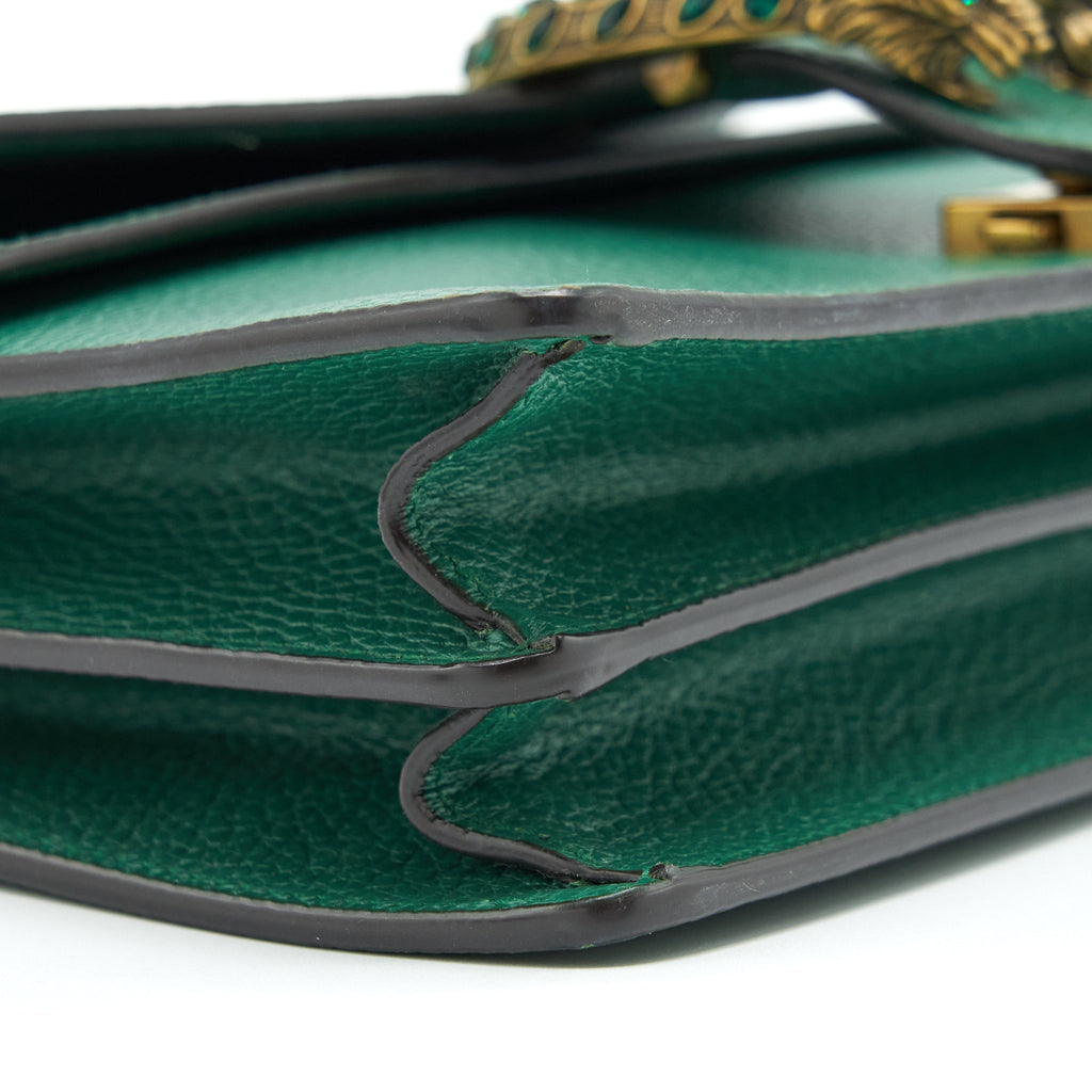 GUCCI DIONYSUS SMALL SHOULDER BAG GREEN WITH MULTICOLOUR HARDWARE
