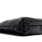 CHANEL 23S MINI 22 BAG SHINY CALFSKIN BLACK BRUSHED GHW (MICROCHIP)