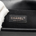 CHANEL MEDIUM BOY BAG LAMBSKIN BLACK RUTHENIUM HARDWARE