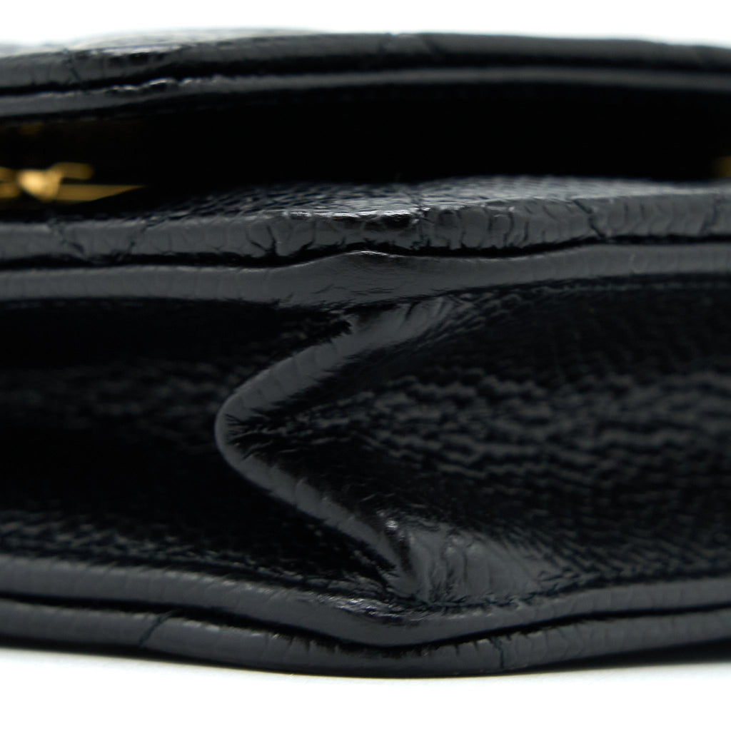 CHANEL CLASSIC WALLET ON CHAIN CAVIAR BLACK GHW (MICROCHIP)