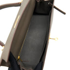 HERMES KELLY 28 SELLIER EPSOM GRIS ETAIN GHW
