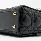 DIOR MY ABC SMALL LADY DIOR LAMBSKIN BLACK LGHW