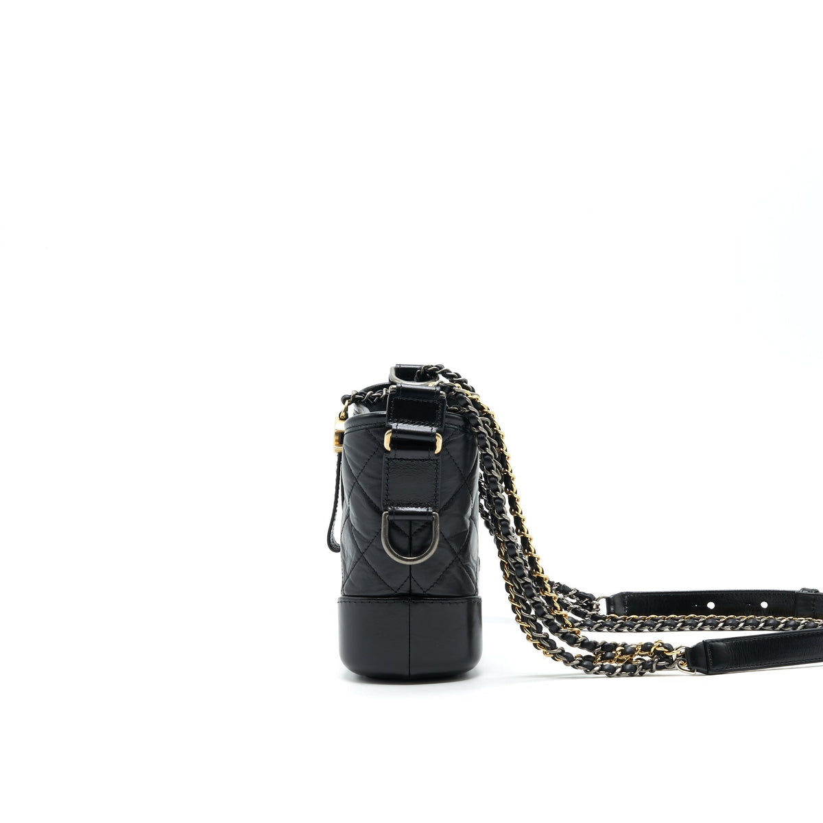 CHANEL SMALL GABRIELLE HOBO BAG BLACK SERIAL 26