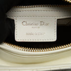 DIOR MEDIUM LADY DIOR BAG LAMBSKIN WHITE LGHW