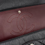 CHANEL 2.55 226 REISSUE FLAP BAG AGED CALFSKIN BLACK RUTHENIUM HARDWARE