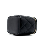 CHANEL PEARL CRUSH MINI VANITY CASE LAMBSKIN BLACK GHW