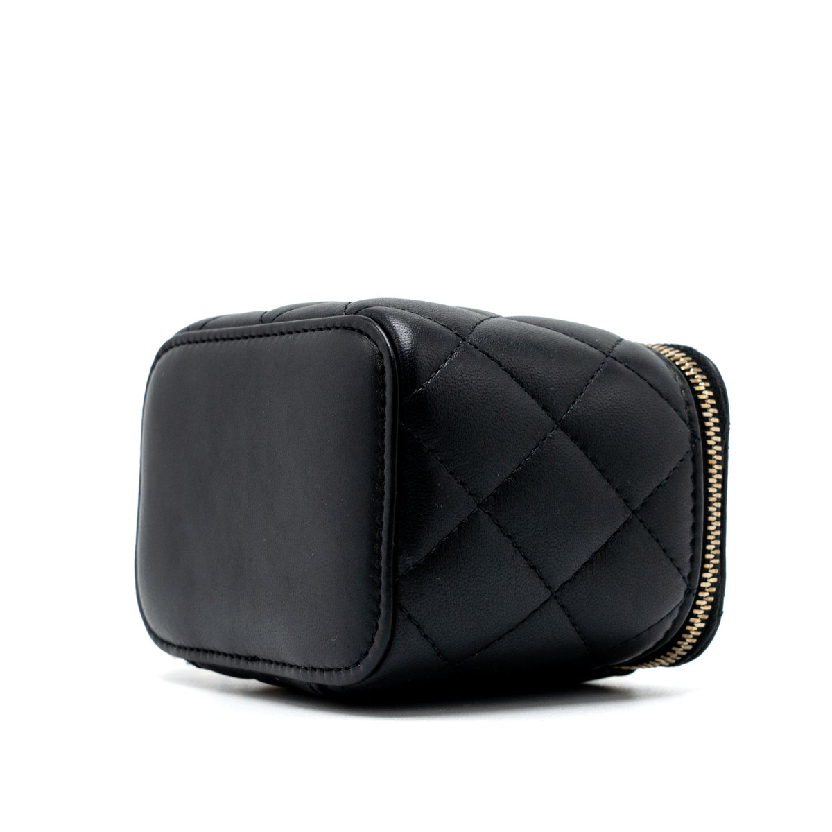 CHANEL PEARL CRUSH MINI VANITY CASE LAMBSKIN BLACK GHW