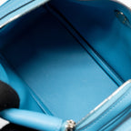 Hermes Mini Lindy Swift Blue de Nord SHW