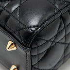 DIOR MY ABC SMALL LADY DIOR LAMBSKIN BLACK LGHW