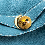 Hermes Lindy 26 Clemence New Blue Jean GHW