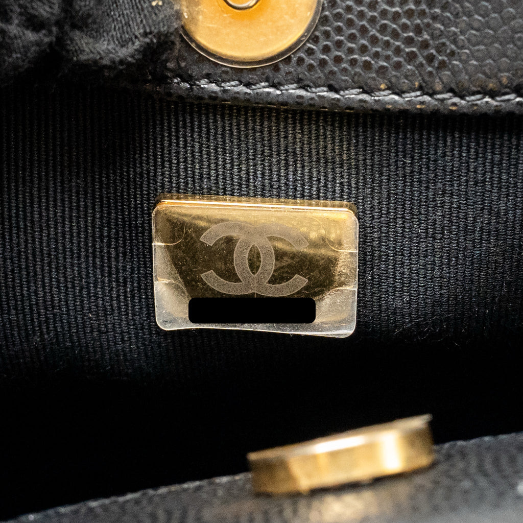 Chanel quilted hobo shoulder bag caviar black GHW (microchip)