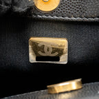 Chanel quilted hobo shoulder bag caviar black GHW (microchip)