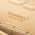 CHANEL MEDIUM CLASSIC DOUBLE FLAP BAG CAVIAR BEIGE GHW