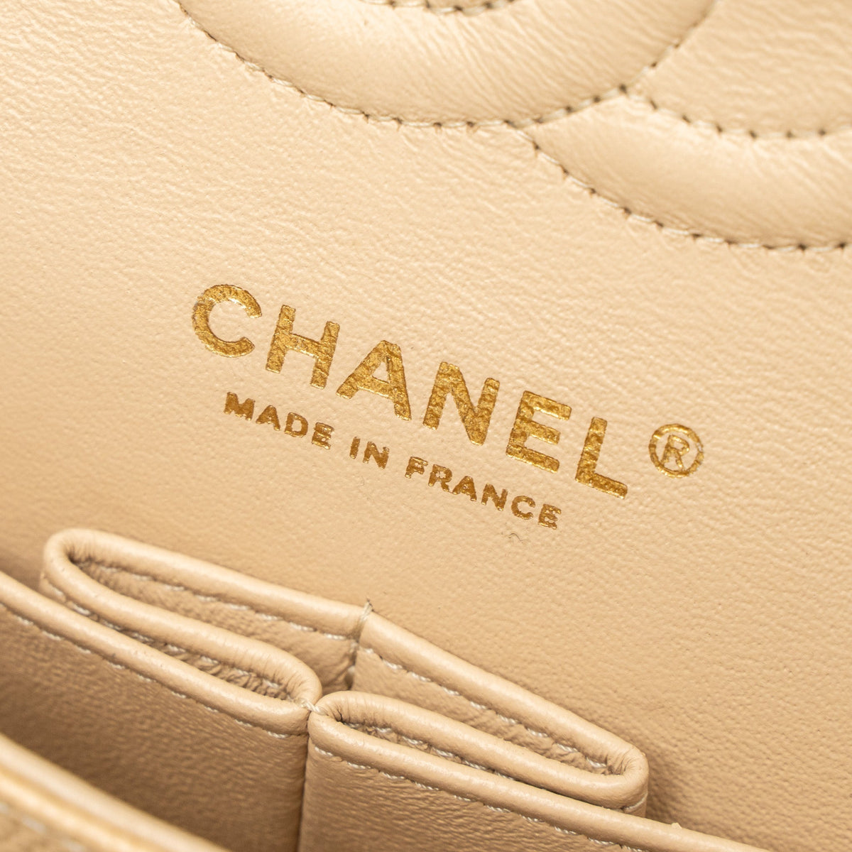 CHANEL MEDIUM CLASSIC DOUBLE FLAP BAG CAVIAR BEIGE GHW