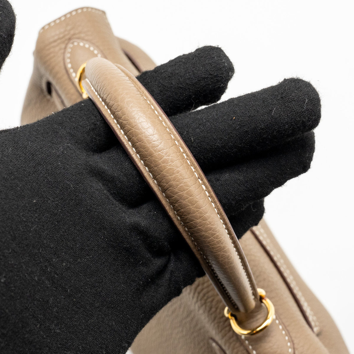 HERMES Kelly 25 Togo Etoupe GHW