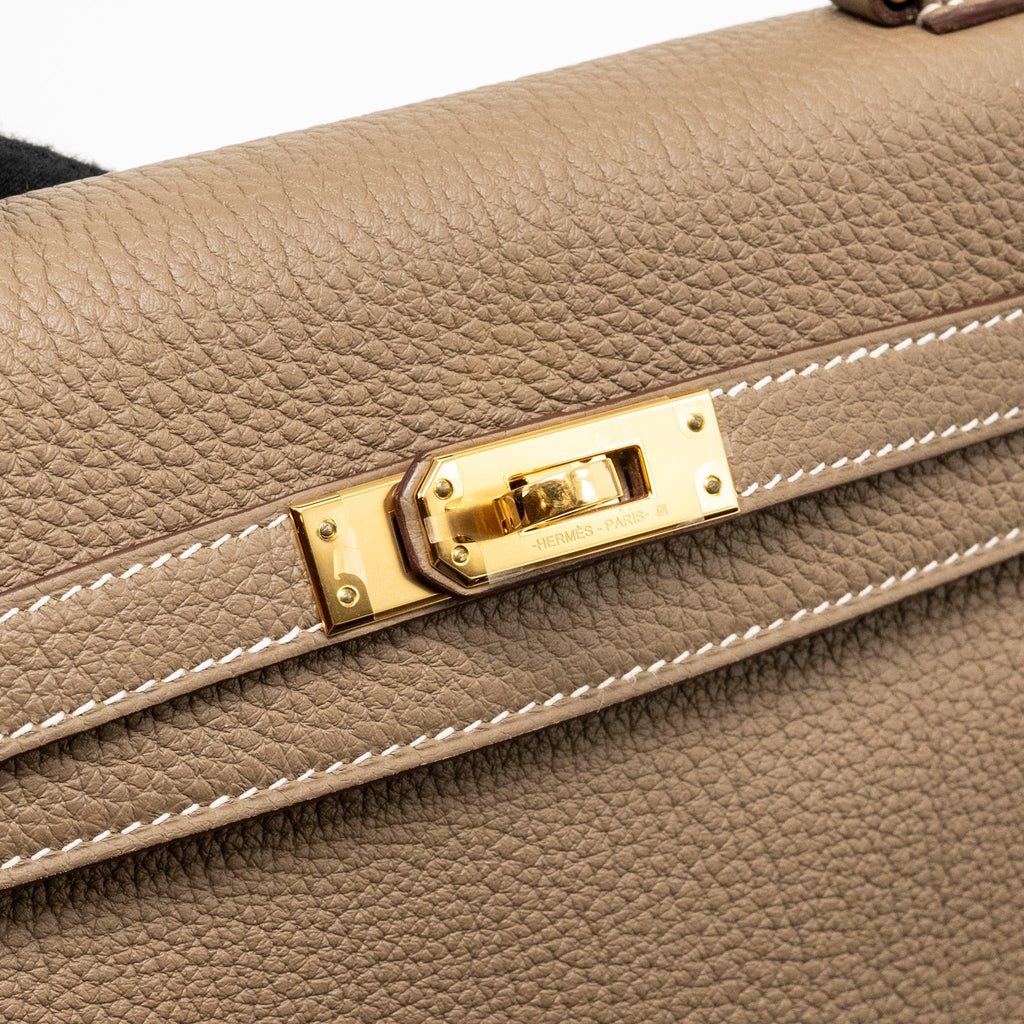 HERMES Kelly 25 Togo Etoupe GHW