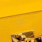 Hermes kelly to go epsom jaune amber GHW
