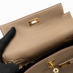 HERMES Kelly 25 Togo Etoupe GHW