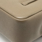 Chanel Small Preppy Coco Shoulder Flap Bag Grained Shiny Calfskin Dark Khaki GHW (Microchip)