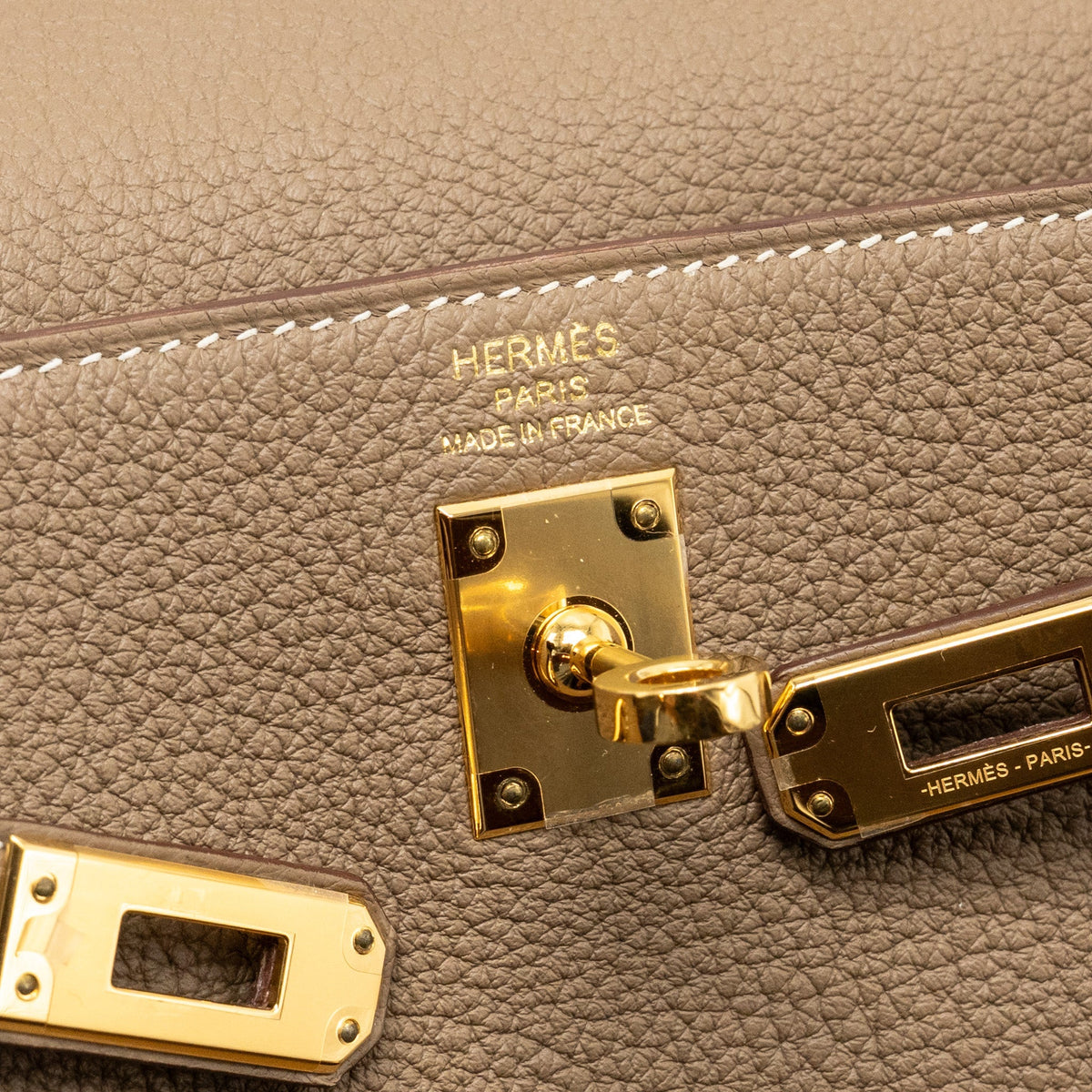 HERMES Kelly 25 Togo Etoupe GHW