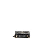 Chanel CC top Handle vanity with chain caviar black LGHW (microchip)